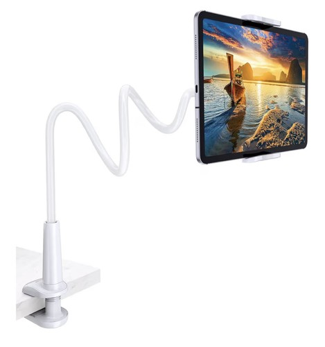 Tryone white gooseneck tablet - white,